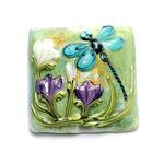 11816604 - Blue Dragonfly w/Purple Flora Pillow Focal Bead