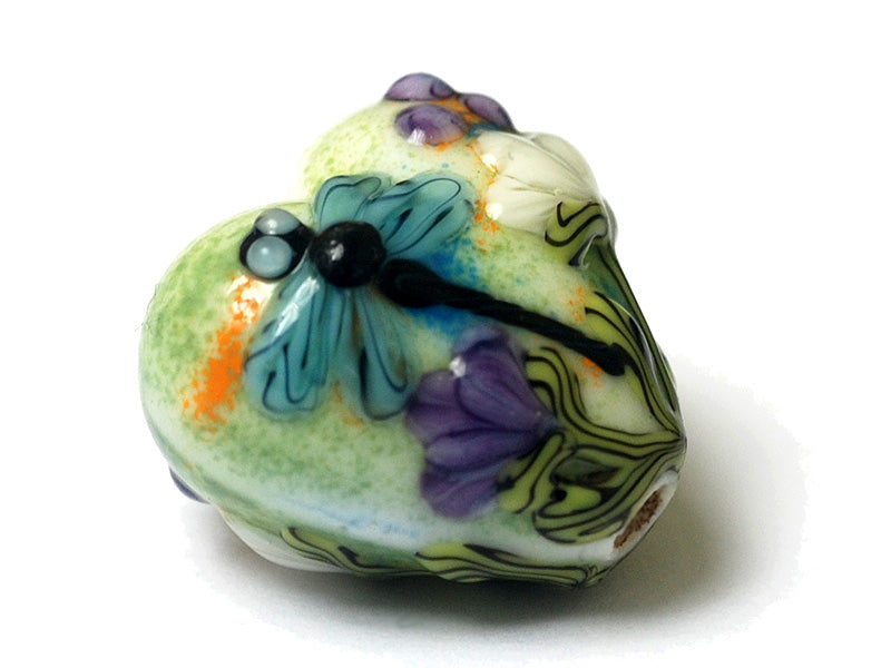 11816605 - Blue Dragonfly w/Purple Flora Heart