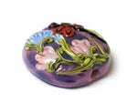11816702 - Red Dragonfly/Violet Garden Lentil Focal Bead