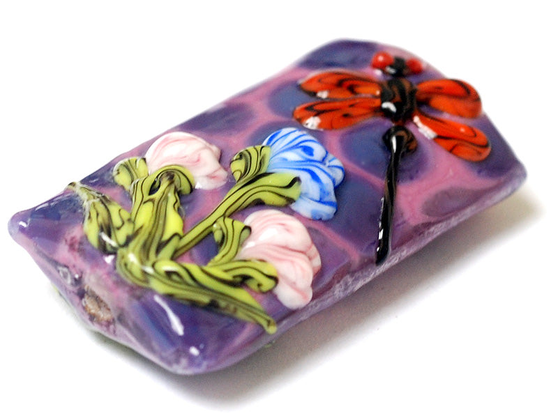 11816703 - Red Dragonfly/Violet Garden Kalera Focal Bead
