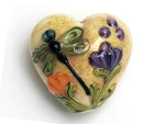 11816705 - Red Dragonfly/Violet Garden Heart