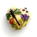 11816825 - Green Dragonfly w/Orange Flora Heart (Large)