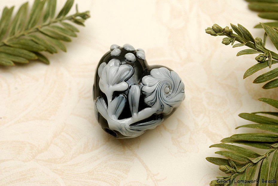 grace lampwork beads artisan handmade glass beads SRA