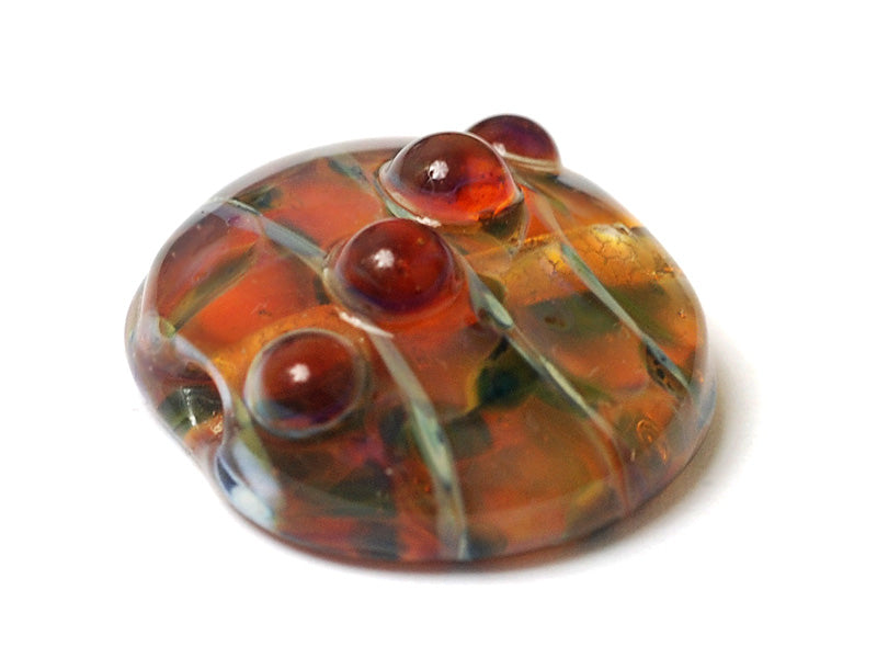 11817102 - Green & Orange Lentil Focal Bead
