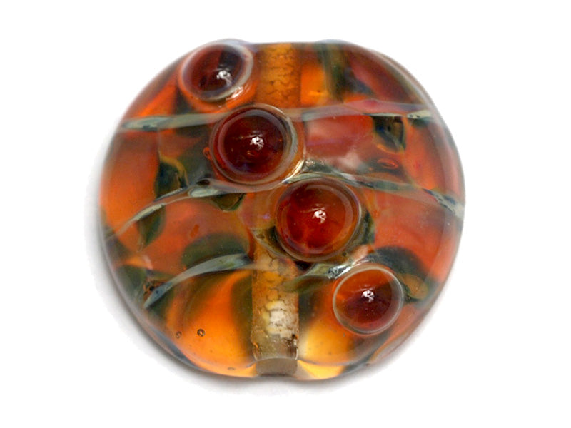 11817102 - Green & Orange Lentil Focal Bead