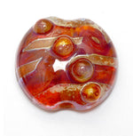 11817502 - Yellow-orange & Purple Lentil Focal Bead