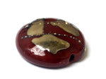 11818302 - Regal Red Metallic Lentil Focal Bead