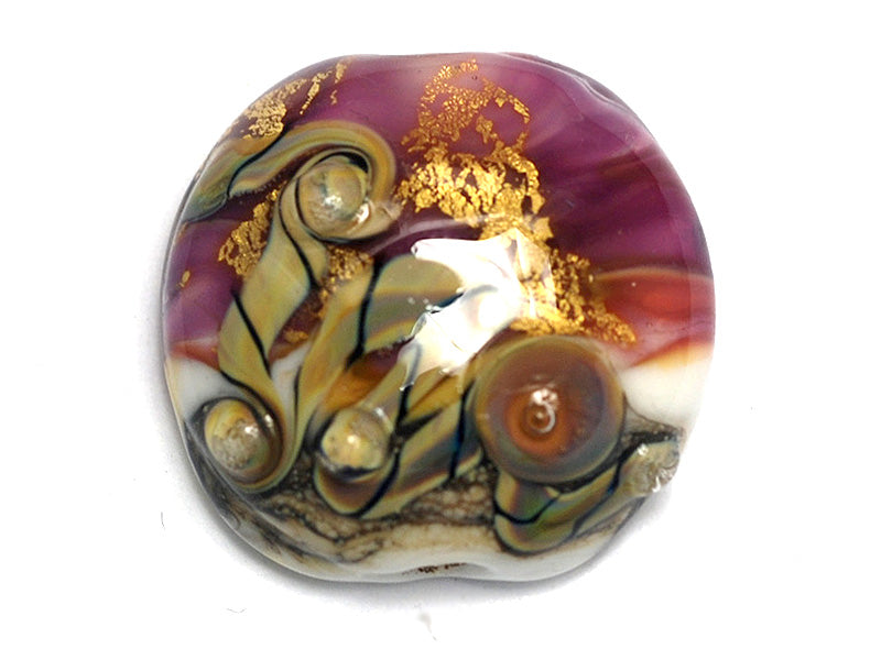 11818402 - Cranberry Treasure Lentil Focal Bead