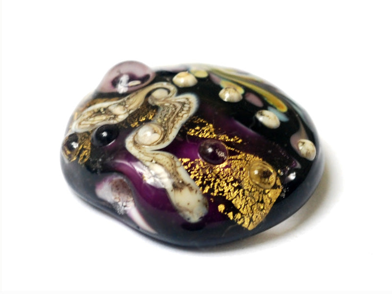 11818502 - Amethyst Treasure Lentil Focal Bead