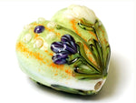 11819125 - Green w/White & Purple Flora Heart (Large)