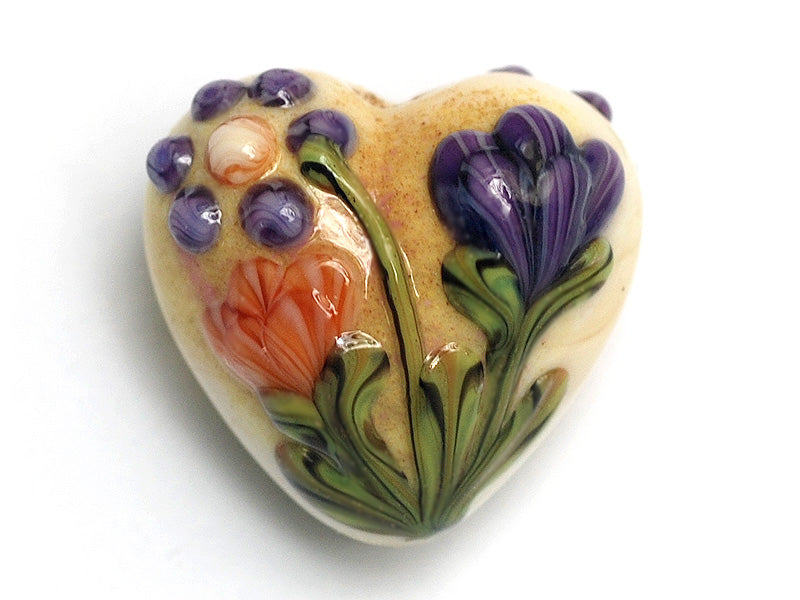 11819205 - Yellow w/Purple & Orange Flora Heart