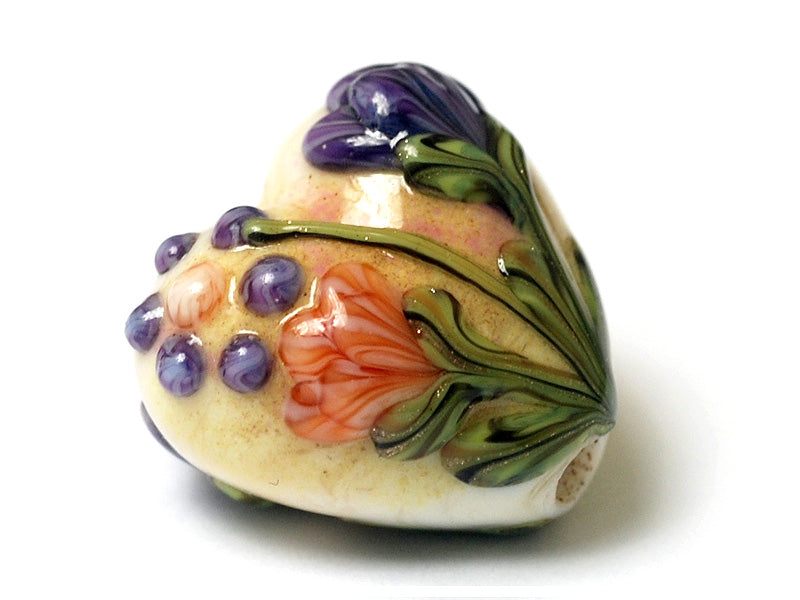 11819205 - Yellow w/Purple & Orange Flora Heart