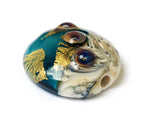 11819302 - Teal Treasure Lentil Focal Bead