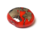 11819502 - Electric Orange Metallic Lentil Focal Bead