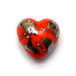 11819505 - Electric Orange Metallic Heart