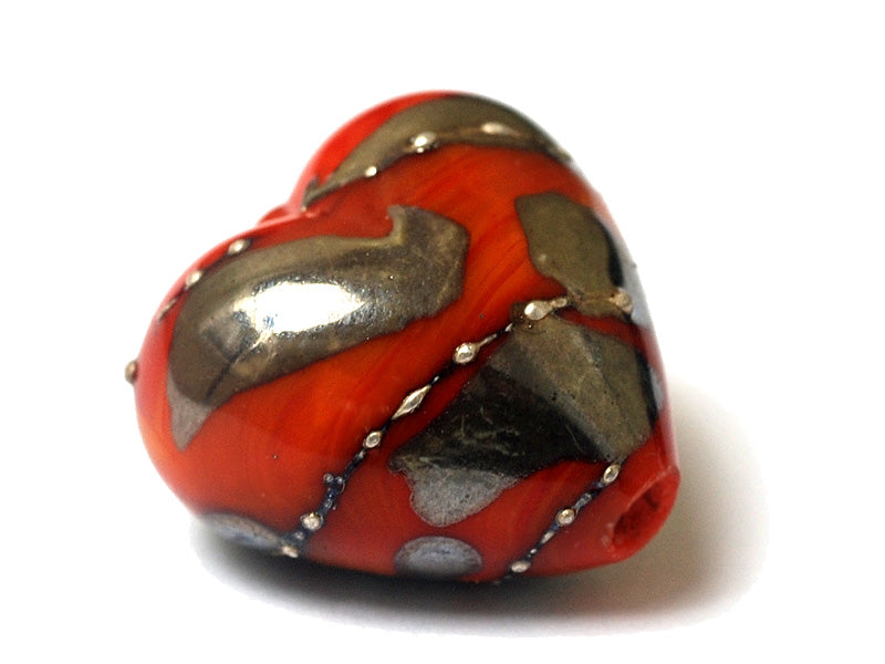 11819505 - Electric Orange Metallic Heart
