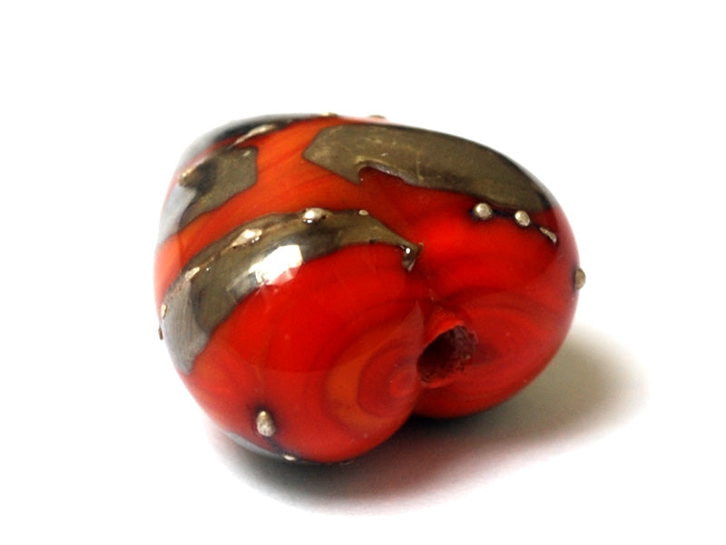 11819505 - Electric Orange Metallic Heart