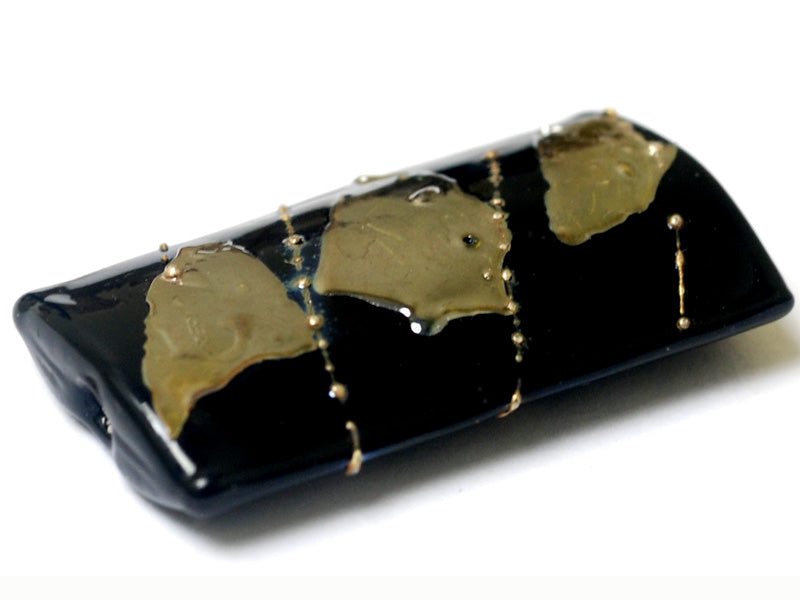 11819603 - Elegant Black Metallic Kalera Focal Bead