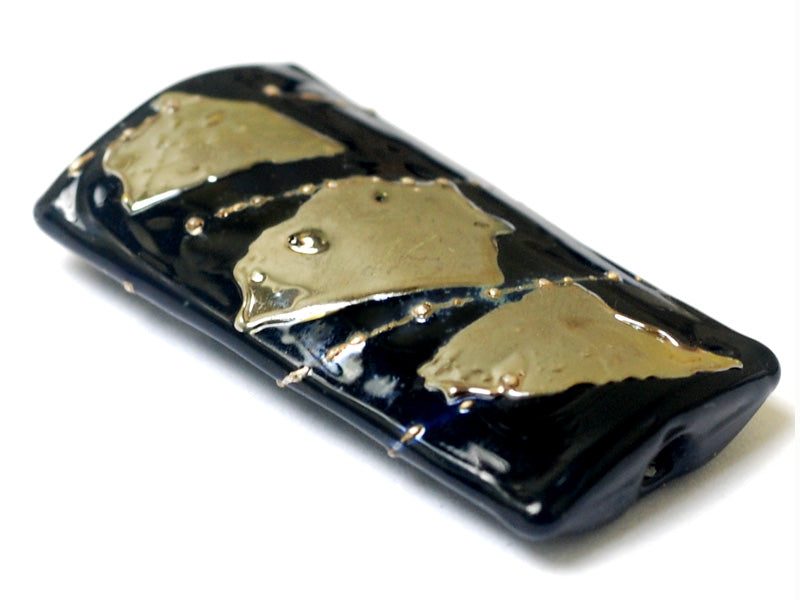 11819603 - Elegant Black Metallic Kalera Focal Bead