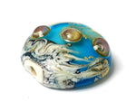 11819802 - Aqua Treasure Lentil Focal Bead