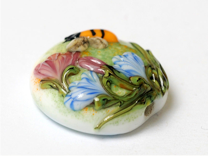 11830102 - Bumble Bee Garden Lentil Focal Bead