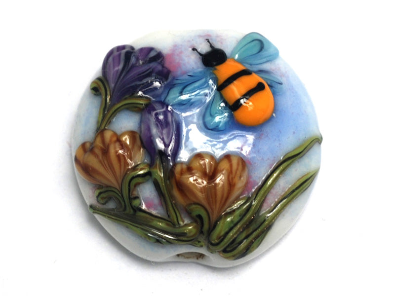 11830202 - Bumble Bee Dreams Lentil Focal Bead