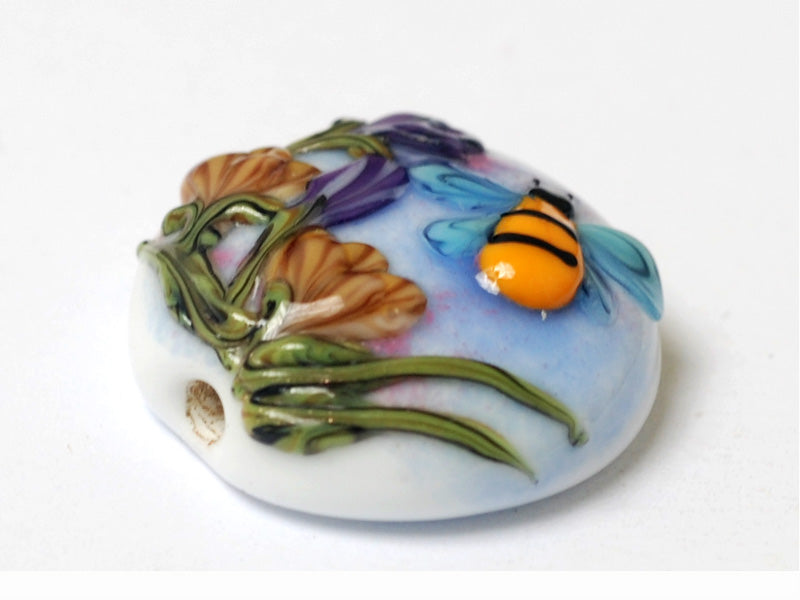 11830202 - Bumble Bee Dreams Lentil Focal Bead