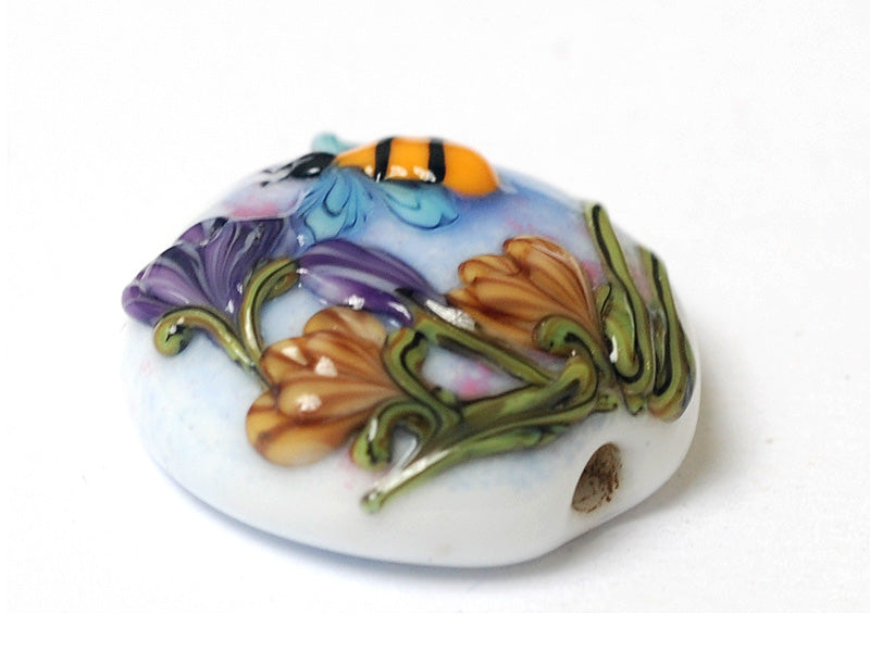 11830202 - Bumble Bee Dreams Lentil Focal Bead