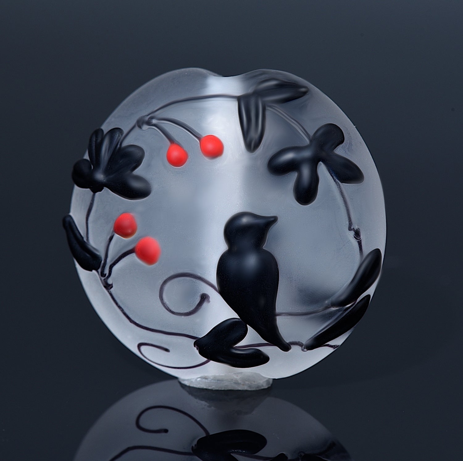 11830302A - Matt Finish Tranquility Vines Lentil Focal Bead