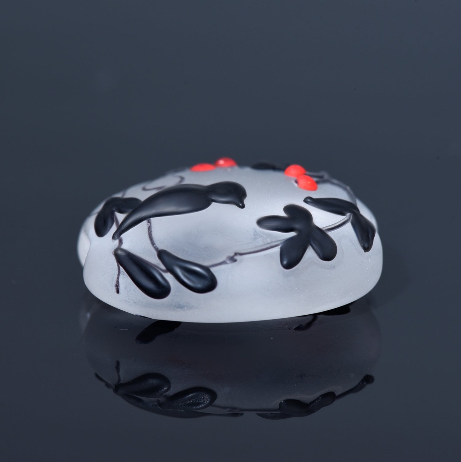 11830302A - Matt Finish Tranquility Vines Lentil Focal Bead