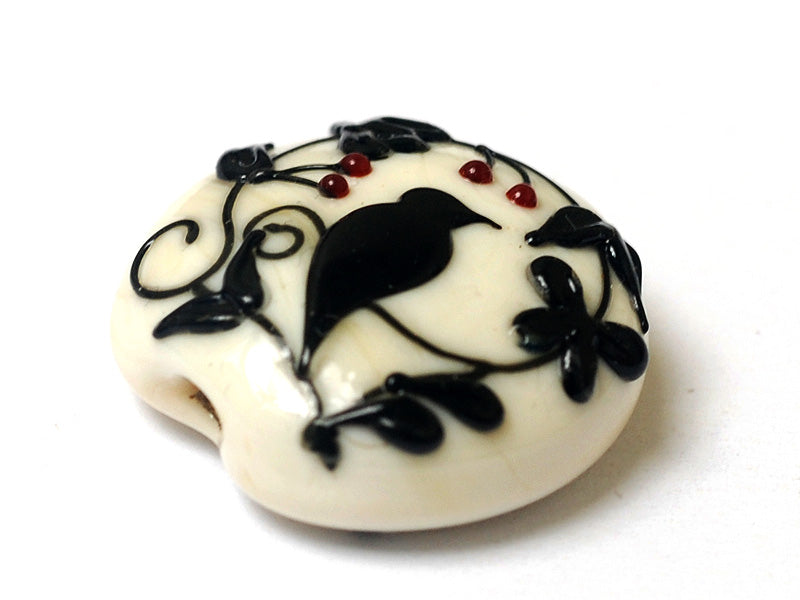 11830702 - Tranquility Vines Opaque Lentil Focal Bead