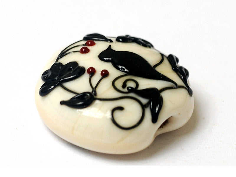 11830702 - Tranquility Vines Opaque Lentil Focal Bead