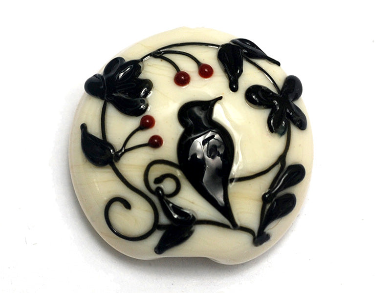 11830702 - Tranquility Vines Opaque Lentil Focal Bead