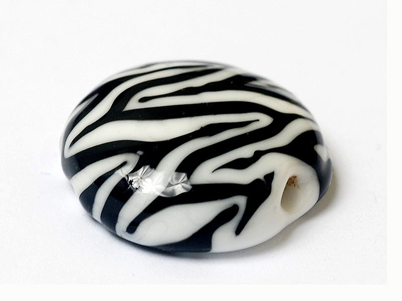 11830802 - Zebra Stripes Lentil Focal Bead