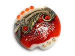 11831102 - Fire Red Stardust Lentil Focal Bead