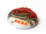 11831102 - Fire Red Stardust Lentil Focal Bead