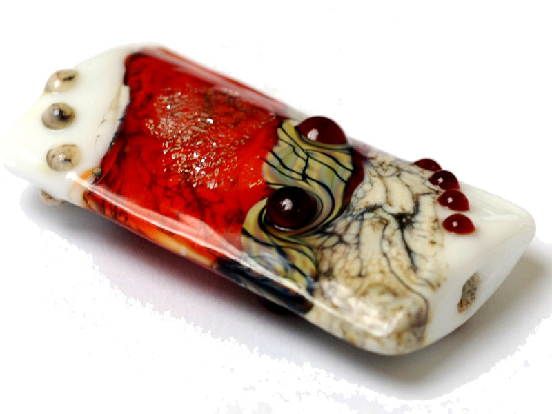 11831103 - Fire Red Stardust Kalera Focal Bead