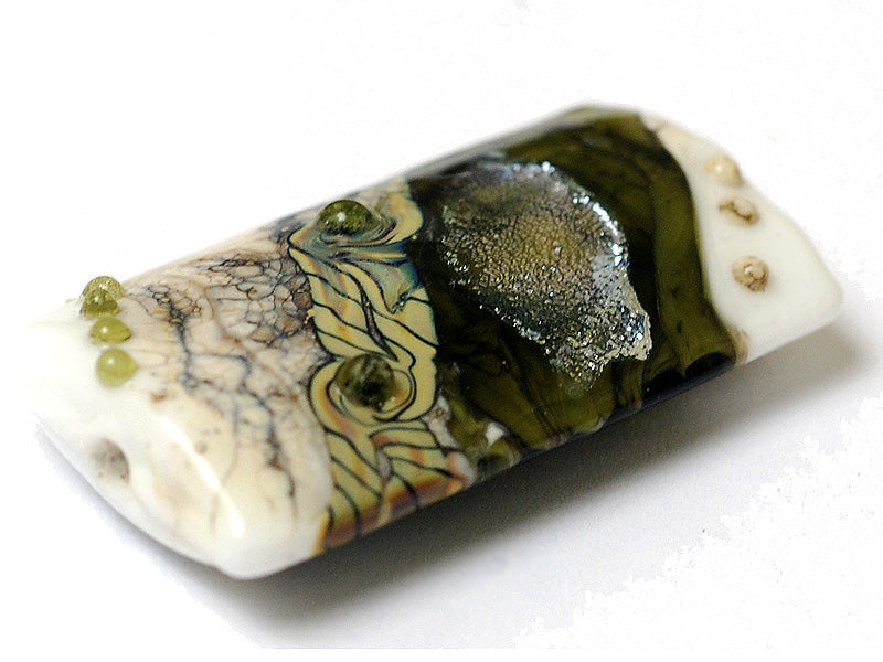 11831203 - Olive Stardust Kalera Focal Bead