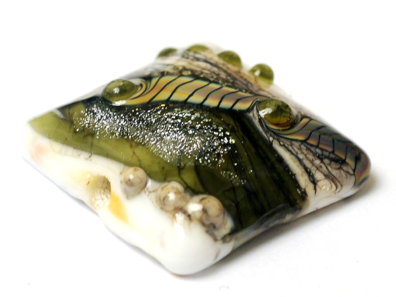 11831204 - Olive Stardust Pillow Focal Bead