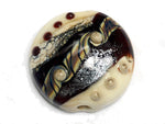 11831302 - Dark Cherry Stardust Lentil Focal Bead