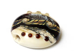 11831302 - Dark Cherry Stardust Lentil Focal Bead