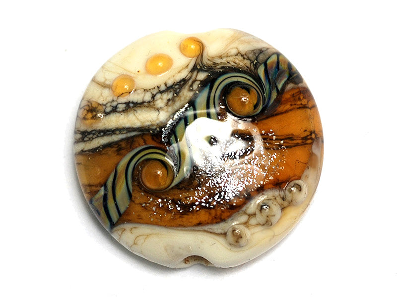 11831402 - Butterscotch Stardust Lentil Focal Bead