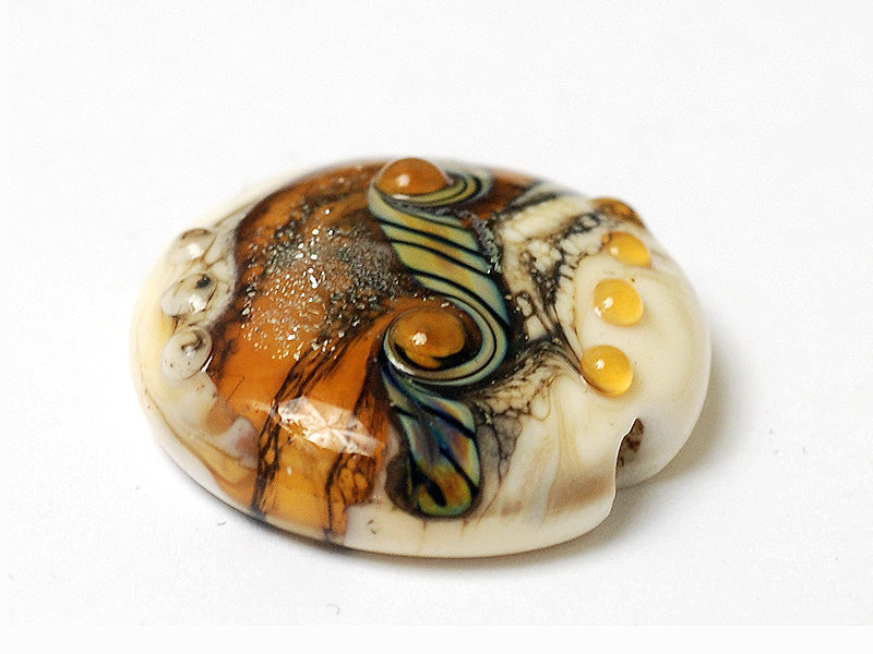 11831402 - Butterscotch Stardust Lentil Focal Bead