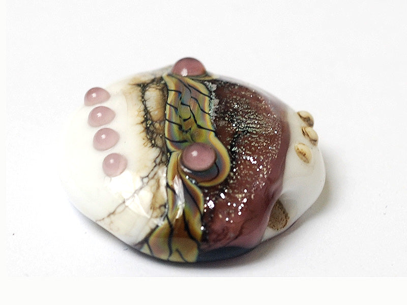 11831502 - Blushing Pink Stardust Lentil Focal Bead