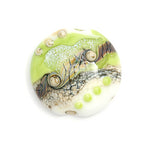 11831702 - Lime Stardust Lentil Focal Bead