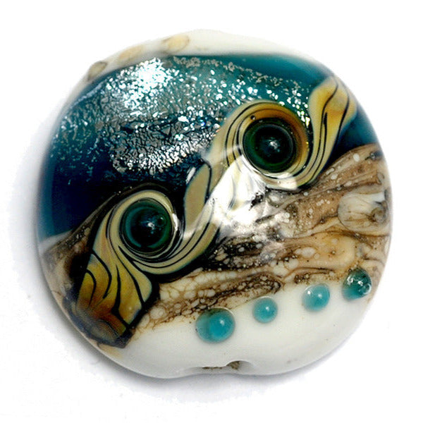 11831802 - Teal Stardust Lentil Focal Bead