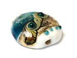 11831802 - Teal Stardust Lentil Focal Bead