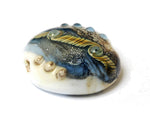 11831902 - Sweet Blue Stardust Lentil Focal Bead