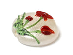 11832102 - Crimson Flower Lentil Focal Bead