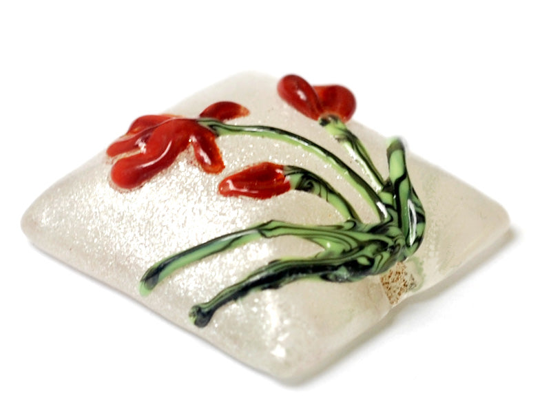 11832104 - Crimson Flower Pillow Focal Bead